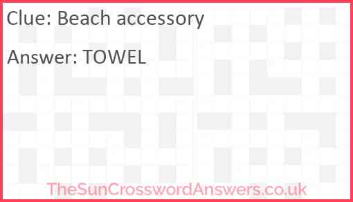 Beach accessory Answer