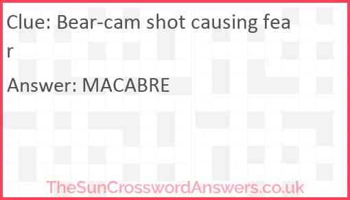 Bear-cam shot causing fear Answer