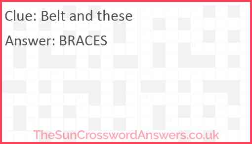 Belt and these Answer