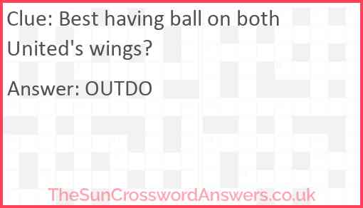 Best having ball on both United's wings? Answer