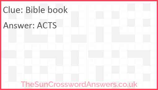 Bible book Answer