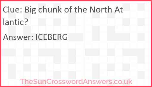 Big chunk of the North Atlantic? Answer