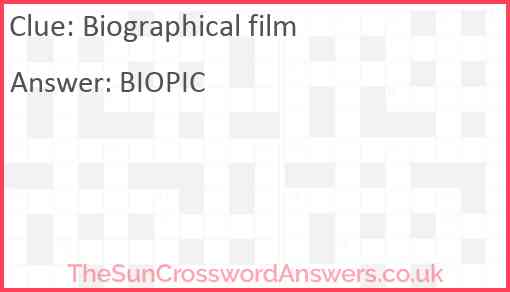 Biographical film Answer