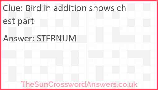 Bird in addition shows chest part Answer