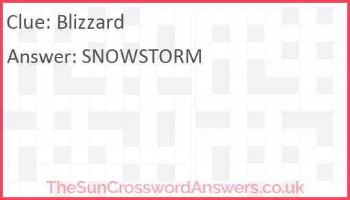 Blizzard Answer