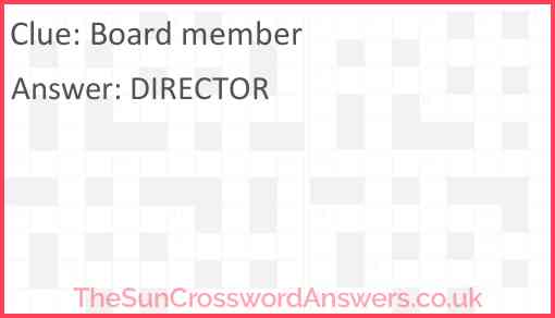 Board member Answer