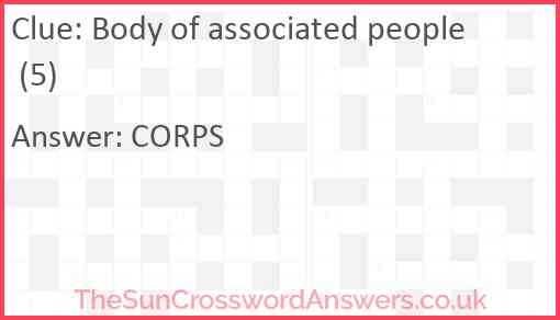 Body of associated people (5) Answer
