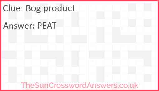 Bog product Answer