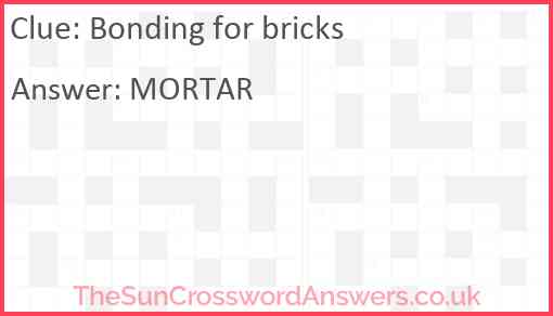 Bonding for bricks Answer