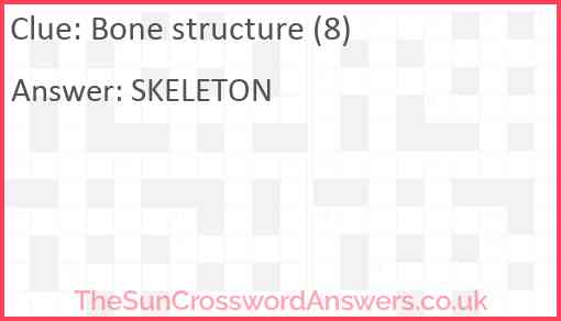 Bone structure (8) Answer