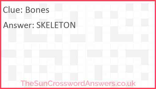 Bones Answer