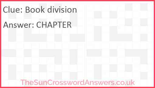 Book division Answer