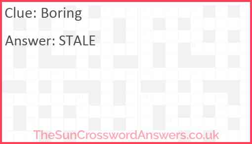 Boring Answer