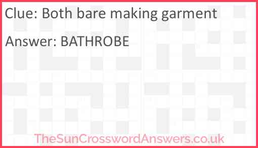 Both bare making garment Answer