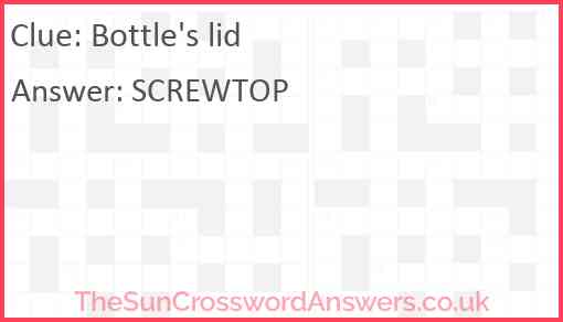 Bottle's lid Answer