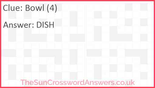 Bowl (4) Answer