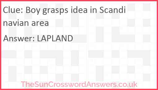 Boy grasps idea in Scandinavian area Answer