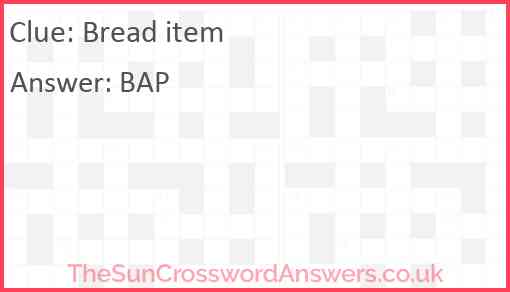 Bread item Answer