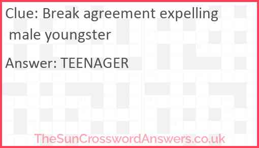 Break agreement expelling male youngster Answer