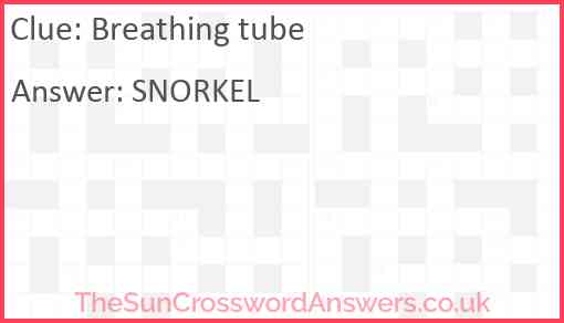 Breathing tube Answer