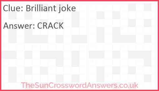 Brilliant joke Answer