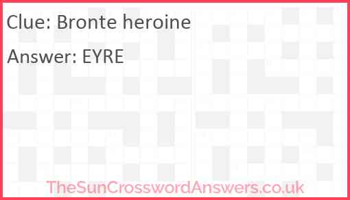 Bronte heroine Answer