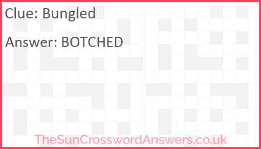 Bungled Answer