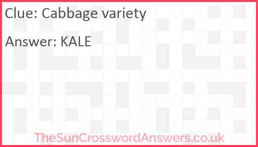 Cabbage variety Answer