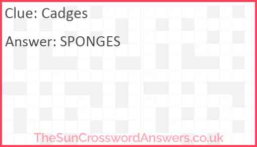 Cadges Answer