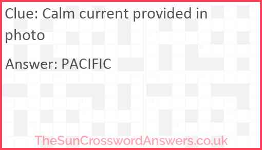 Calm current provided in photo Answer