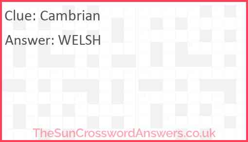 Cambrian Answer