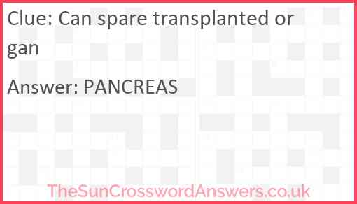 Can spare transplanted organ Answer