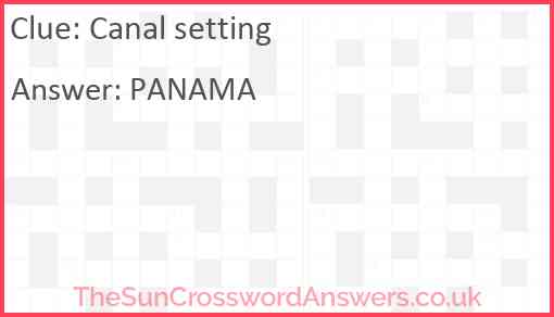 Canal setting Answer
