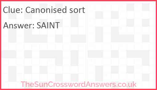 Canonised sort Answer