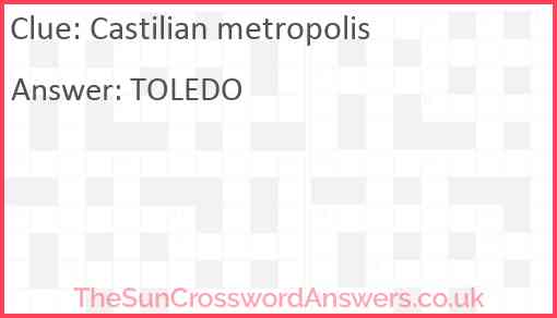 Castilian metropolis Answer