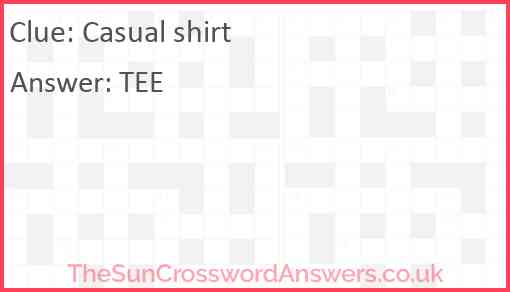 Casual shirt Answer