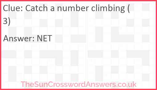 Catch a number climbing (3) Answer