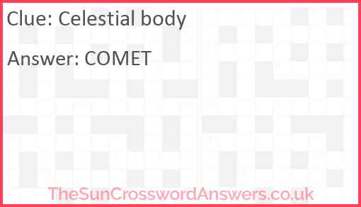 Celestial body Answer