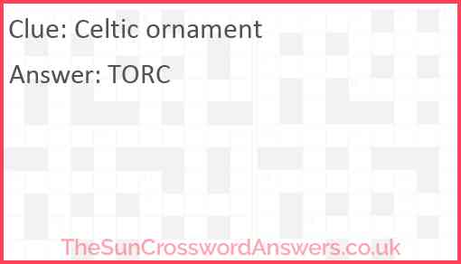 Celtic ornament Answer