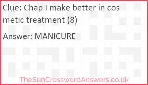 Chap I make better in cosmetic treatment (8) Answer