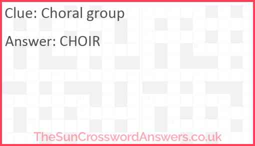 Choral group Answer