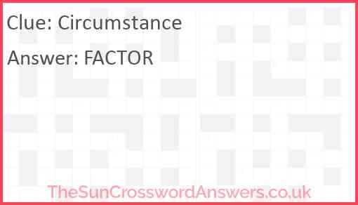 Circumstance Answer