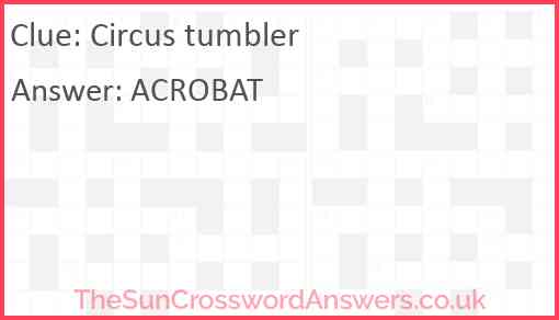 Circus tumbler Answer