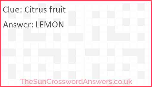 Citrus fruit Answer