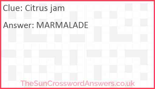 Citrus jam Answer