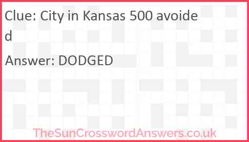 City in Kansas 500 avoided Answer
