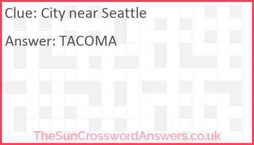 City near Seattle Answer