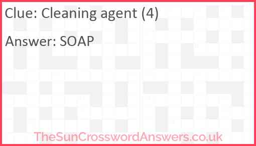 Cleaning agent (4) Answer