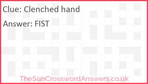 Clenched hand Answer