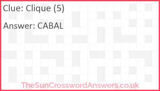 Clique (5) Answer